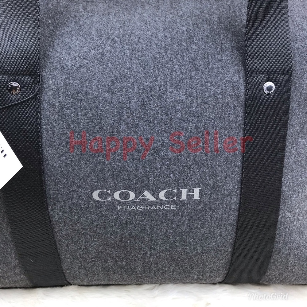 Coach Duffle Bag Gray Carryon Weekender Travel Designer Duffel Parfums Gym Bag - Picture 3 of 8